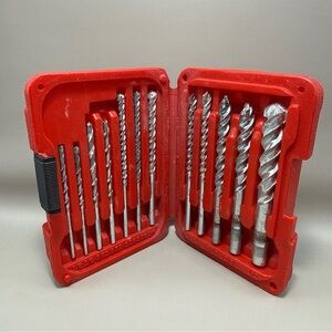 Vintage Vermont American 12 Piece High Speed Steel Masonry Drill Bit Set in Case